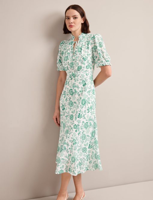 Women's Long Sleeve Floral Maxi Dress Summer Wedding Guest Dress - Image 2