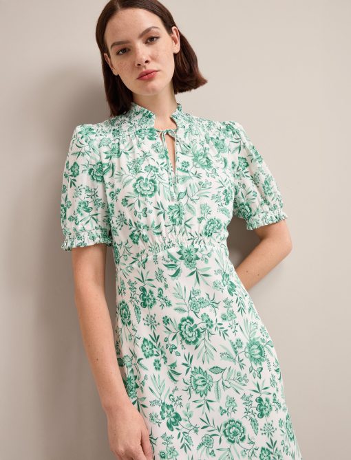 Women's Long Sleeve Floral Maxi Dress Summer Wedding Guest Dress - Image 5