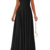 Womens Summer Dresses 2025 Casual Sleeveless Crewneck Aline Maxi Dress Stretch Tank Flowy Long Dresses