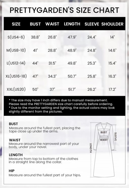 Women's Floral Midi Dress Casual Fall V Neck Long Sleeve Flowy Spring Beach Wedding Guest Vacation Dresses - Image 6