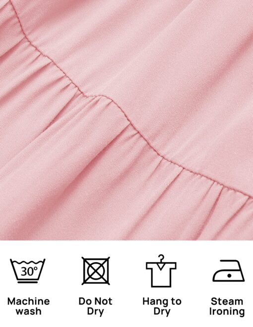 Women's 2025 Summer Spaghetti Strap Sleeveless Square Neck Ruffle A Line Swing Mini Dress - Image 8