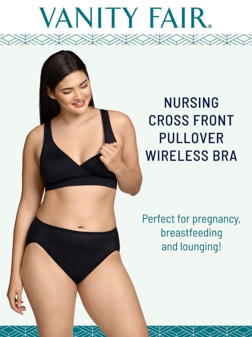 Women's Maternity Nursing Bras for Breastfeeding: Wireless Pullover Lounge Sleep Bra, Available in Multipacks(X-L) - Image 5